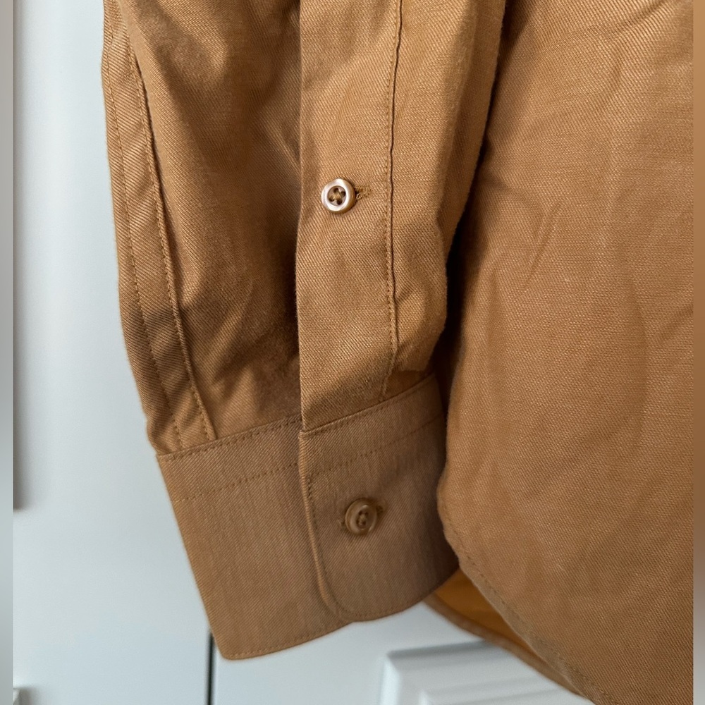 NWT Paul Fredrick Light Rust Cotton Button Down Classic Fit, Size Small - Picture 7 of 13